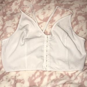 Dressy white cropped tank top